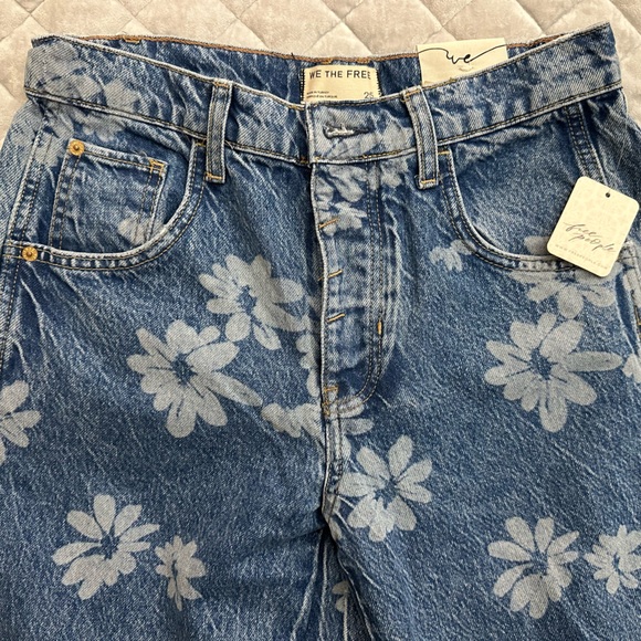 Good Luck barrel flower print jeans - Picture 4 of 6